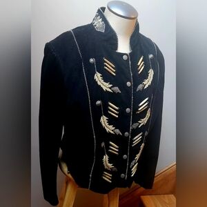 Unique Suede Jacket by Tribe America Leather -  size 12   $180
